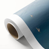 Art Deco style poster of Caribbean Martinique scenery in pastel colors on rolled canvas, ideal for nursery wall art.