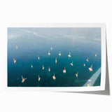 Extra large rolled print of a Martinique scenery with lush florals in vibrant colors, ideal for art wall dining room.