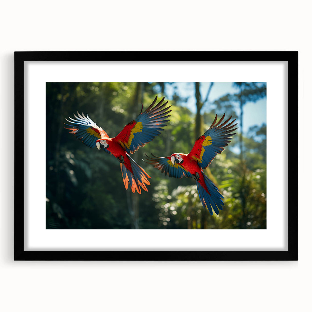 Extra large, textured abstract art print of a colorful Costa Rican landscape on a framed canvas, ideal for living room decor.
