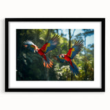 Extra large, textured abstract art print of a colorful Costa Rican landscape on a framed canvas, ideal for living room decor.