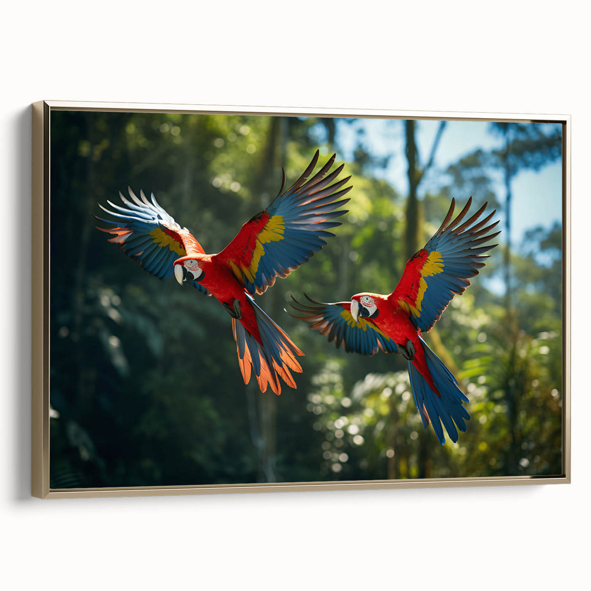 Framed canvas featuring a vintage-style landscape painting of a Costa Rican scenery in muted earth tones.