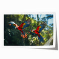 Extra large rolled print of a Costa Rican landscape with vibrant greenery and floral elements.