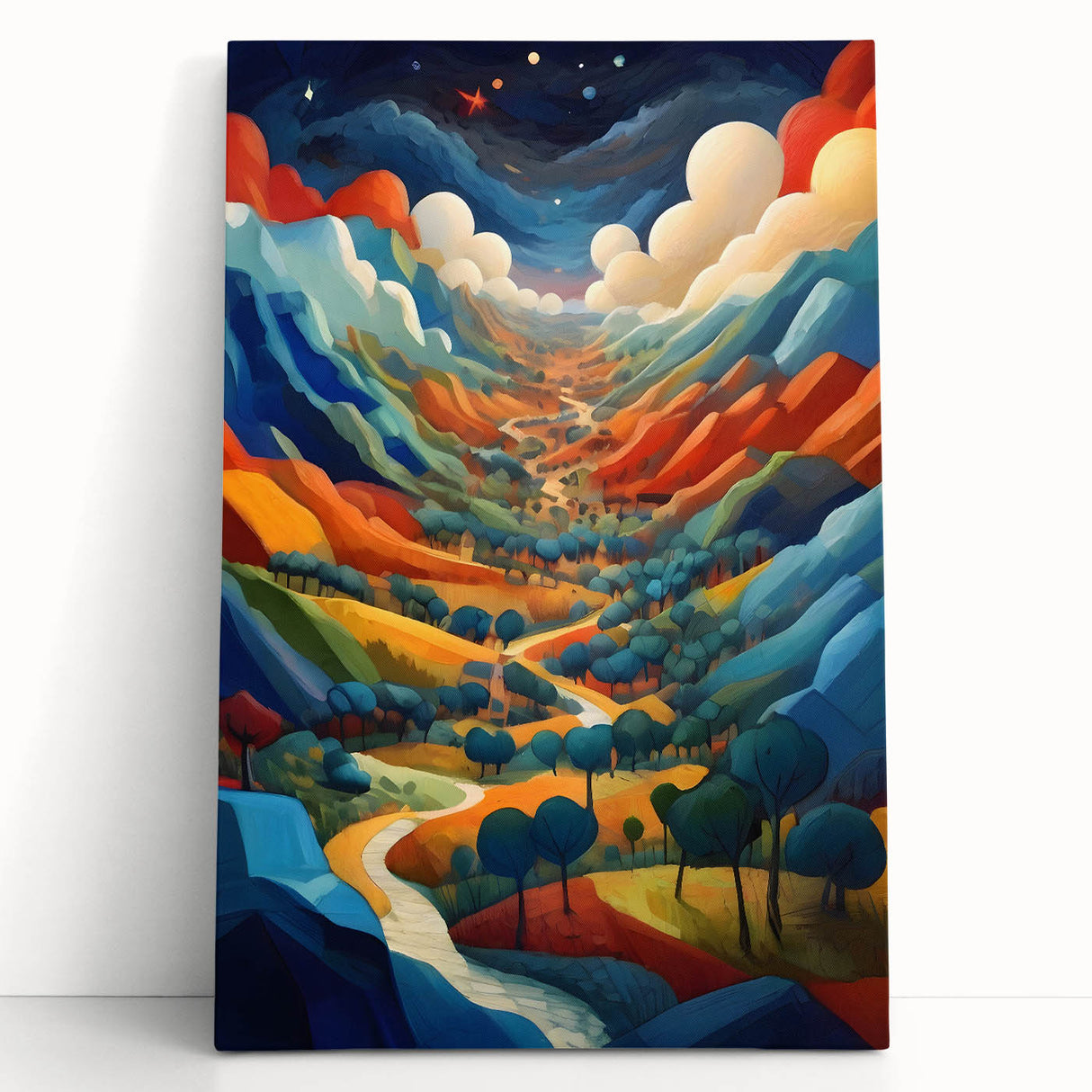 Black and white stretched canvas of Central American scenery, ideal for kitchen wall art or bedroom ambiance.
