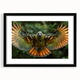 Abstract art print depicting a colorful, textured scenery of Central America on extra-large framed canvas.