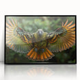 Large abstract wall art depicting a vibrant Central American landscape in mid-century modernist style.