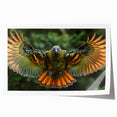 Rolled print of a Guatemalan landscape featuring vivid greenery and floral elements, ideal for dining room wall art.