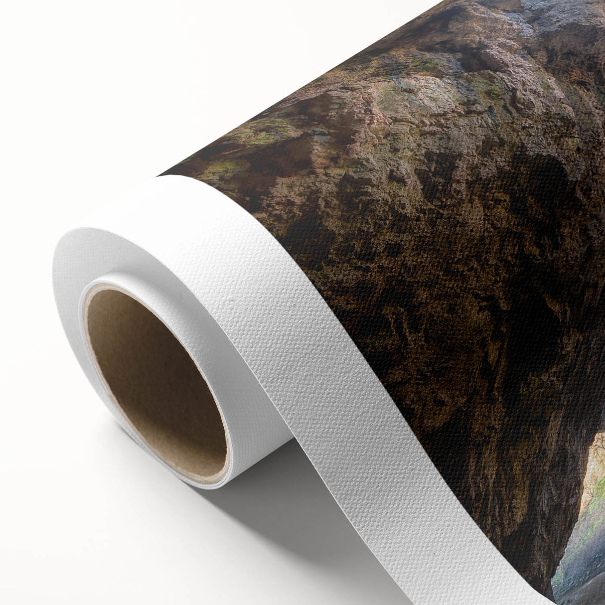 Art deco poster of a Bulgarian scenery in muted earth tones on rolled canvas, ideal for nursery wall art.