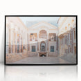 Large abstract wall art of a Croatian landscape in muted earth tones on a framed acrylic, ideal for modern living room decor.