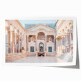 Extra large rolled print of a European Croatian landscape with vibrant green and blue tones, ideal for dining room wall art.