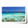 Extra large rolled print of a European Cyprus landscape with vibrant floral elements, ideal for dining room decor.