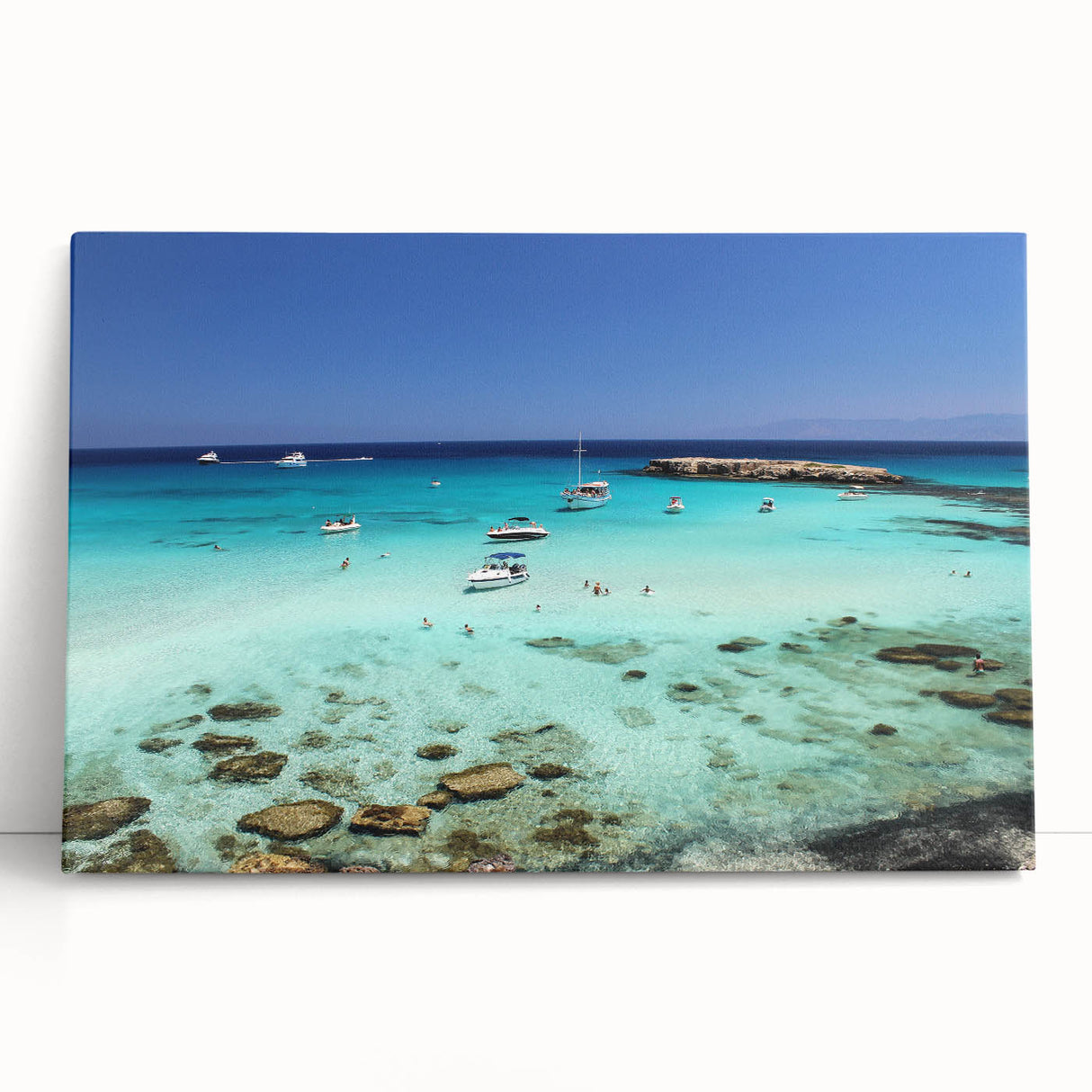 Black and white photograph of a European street scene on a large stretched canvas, suitable for kitchen wall art.