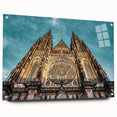 Acrylic print of Prague scenery with muted earth tones, ideal for dining room decor.