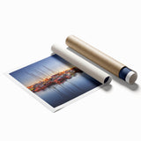 Extra large rolled print of a floral scene in pastel shades, ideal for classy bathroom wall art.