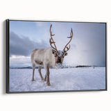 Black and white framed canvas featuring a vintage landscape of a Finnish scenery, ideal for bedroom wall decor.
