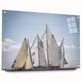 Acrylic print of a South France landscape, featuring muted earth tones, ideal for dining room decor.
