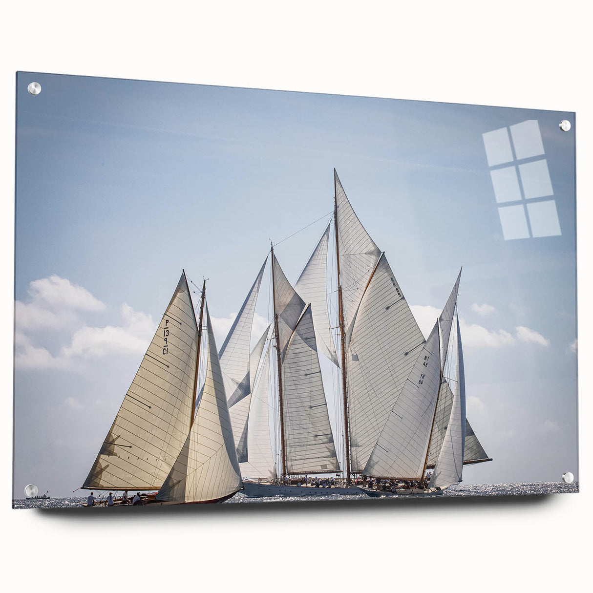 Acrylic print of a South France landscape, featuring muted earth tones, ideal for dining room decor.