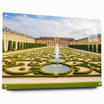 Acrylic print of Versailles scenery with soft pastel shades, ideal for dining room decor.