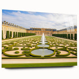 Acrylic print of the Versailles Palace in muted sepia tones, ideal for bedroom or dining room art.