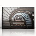 Large abstract wall art depicting Rome's cityscape in mid-century modernist style, with muted earth tones on framed acrylic.