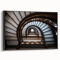 Black and white framed canvas of Rome landscape in vintage poster style, suitable for bedroom decor.