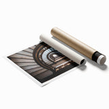 Extra large rolled print of a floral Rome scenery in pastel shades, ideal for classy bathroom wall art.
