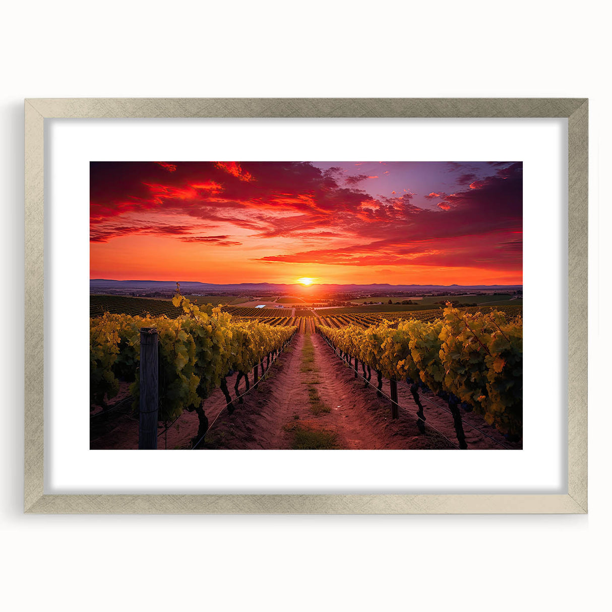 Textured art of a Tuscan landscape in muted earth tones on a framed canvas, ideal for bedroom wall decor.