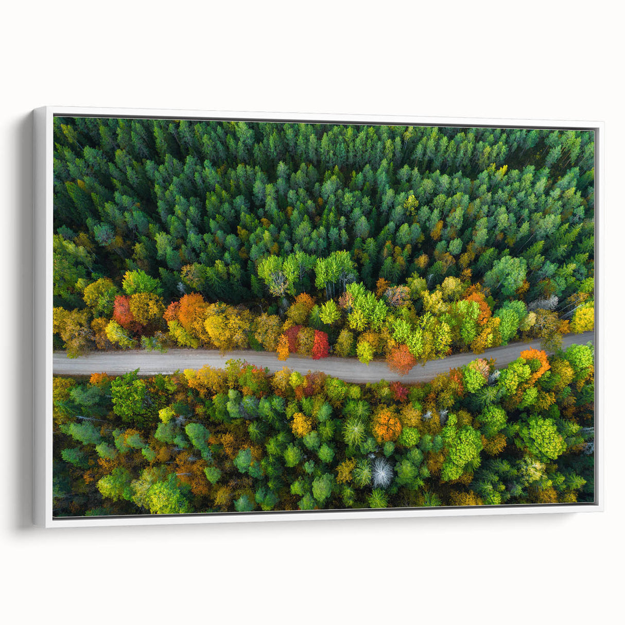 Vintage poster art of a European Latvia scenery in vibrant colors on a large framed canvas, ideal for living room decor.