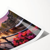 Extra large wall art featuring line art flowers in subtle tones on a rolled print, ideal for large living room decor.