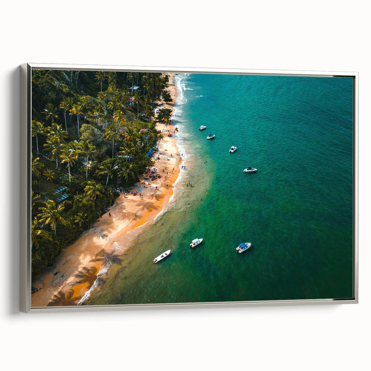 Framed canvas of a vintage-style landscape painting featuring the colorful Porto skyline, ideal for living room decor.