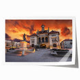 Extra large rolled print featuring a vibrant floral scene in Romania, ideal for art wall dining room.