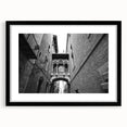 Extra large, textured abstract art print of colorful Barcelona scenery on a black framed canvas, ideal for living room decor.