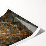 Extra large wall art featuring line art flowers in muted tones on a rolled print, suitable for large living room decor.