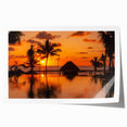 Rolled print of Cancun scenery with vivid blue and green tones, ideal for art wall in dining room.