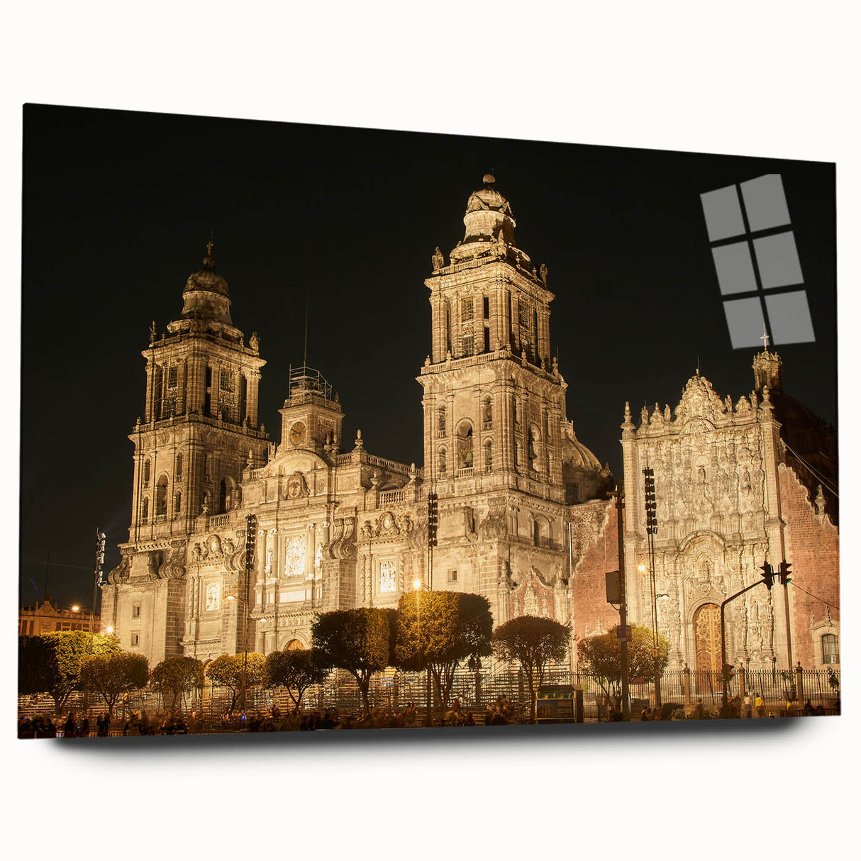 Large abstract wall art of Mexico City in muted earth tones on acrylic glass, suitable for bedroom or dining room decor.