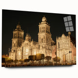 Large abstract wall art of Mexico City in muted earth tones on acrylic glass, suitable for bedroom or dining room decor.