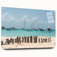 Large abstract wall art depicting a vibrant Mexican Quintana Roo scenery on acrylic glass.