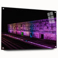 Acrylic print of a Yucatan scenery with vibrant greens and blues, ideal for dining room decor.