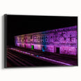 Black and white framed canvas of Yucatan landscape, vintage poster style, ideal for bedroom wall decor.