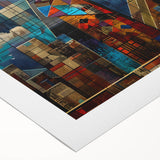 Art deco poster featuring a scenic view of a Middle Eastern landscape on rolled canvas, suitable for dining room decor.
