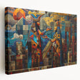 Large canvas print depicting a vibrant Middle Eastern landscape, ideal for kitchen wall art.