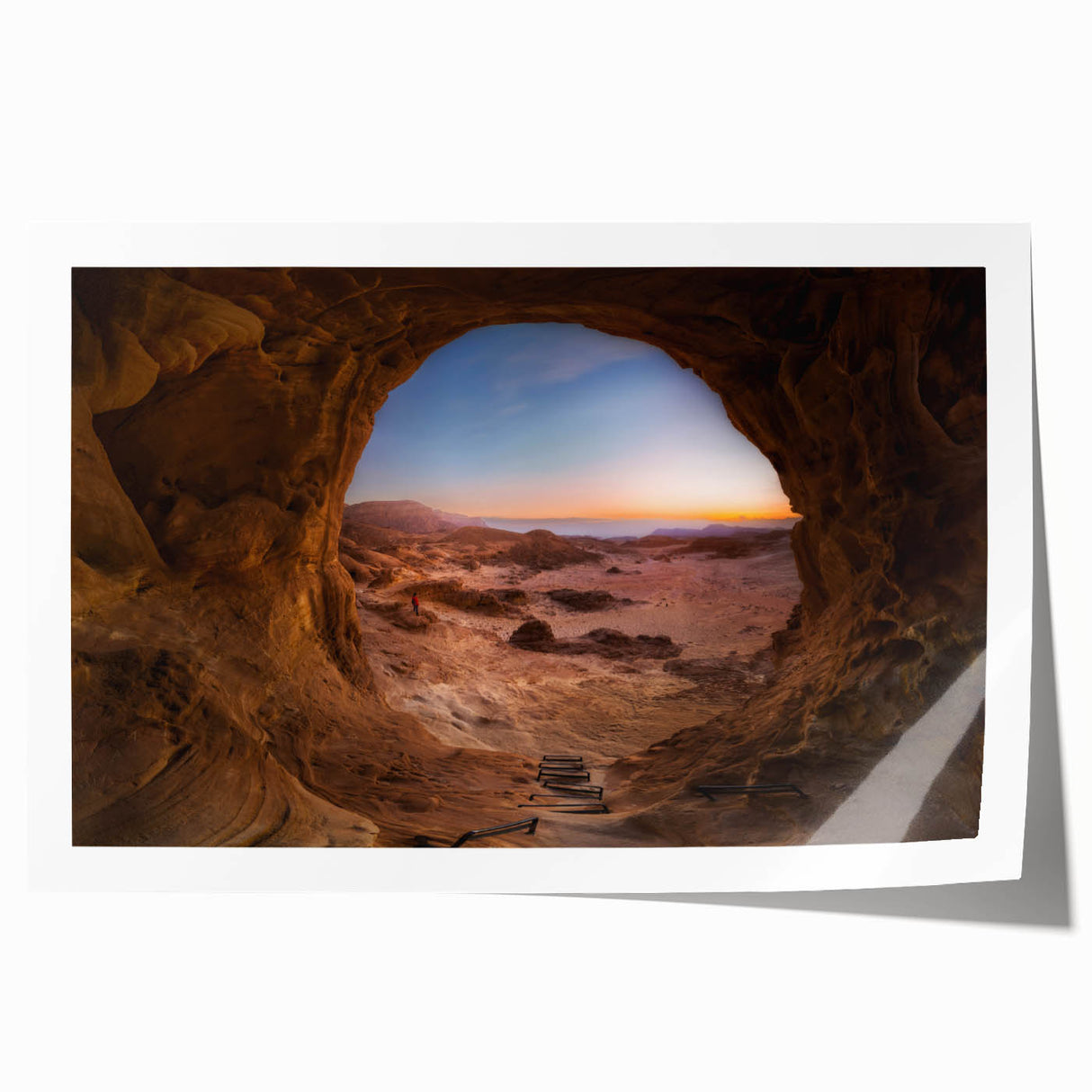 Extra large rolled print of a Middle Eastern scenery featuring muted earth tones, ideal for art wall dining room.