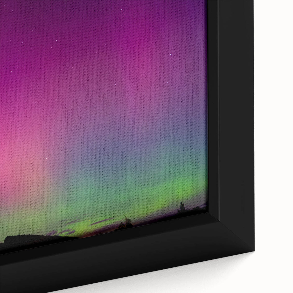Extra large black wall art depicting a textured, colorful New Zealand Otago scenery on framed canvas.