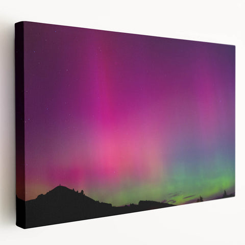 Large art print of Otago, New Zealand scenery on stretched canvas, featuring serene blue and green tones.