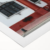 Art deco poster of Santiago skyline in muted earth tones on rolled canvas, ideal for dining room decor.