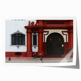 Extra large rolled print of Santiago, Chile skyline with muted earth tones, ideal for art wall dining room.