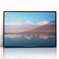 Large abstract wall art depicting a Chilean landscape in muted earth tones on a framed acrylic.