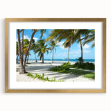 Extra large abstract art print of Colombian scenery in textured gold frame, ideal for living room decor.