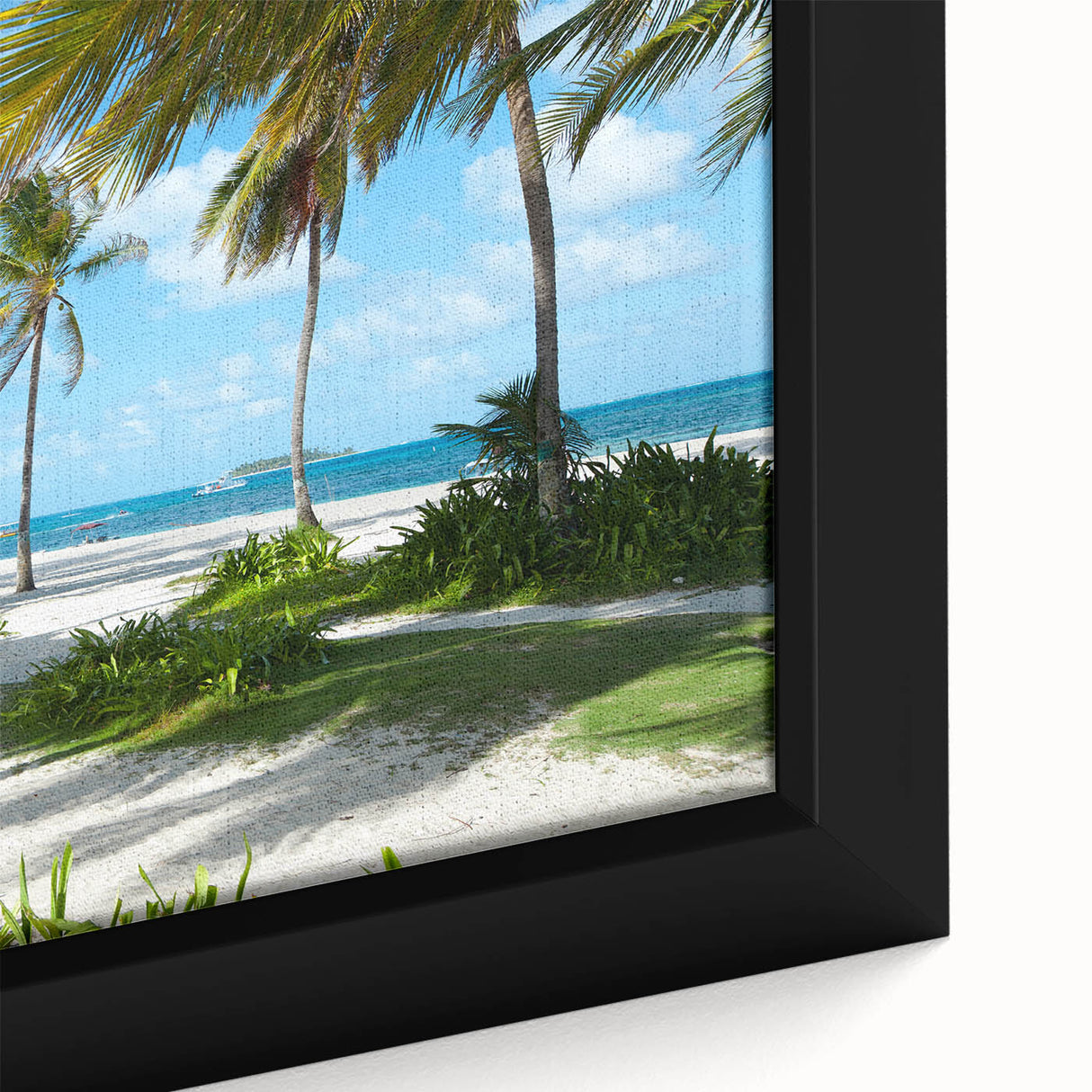 Extra large black wall art featuring a textured, colorful abstract design on framed canvas, ideal for living room decor.