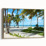 Framed canvas featuring a vintage-style landscape painting of a Colombian scenery in gold and black tones.