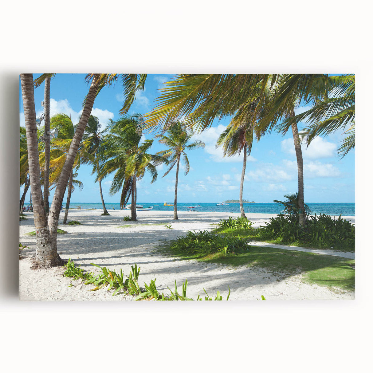Black and white large canvas print of a Colombian landscape, ideal for kitchen wall art.